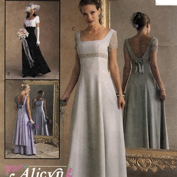 McCall's 9126 Misses' Bridal Dress and Bridesmaid Dress Sewing Pattern - Uncut - Size 10, 12, 14 - Bust 32.5, 34, 36