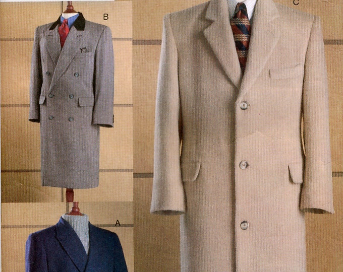Vogue V7988 Men's Coat Sewing Pattern Uncut Size 32, 34, 36 Etsy