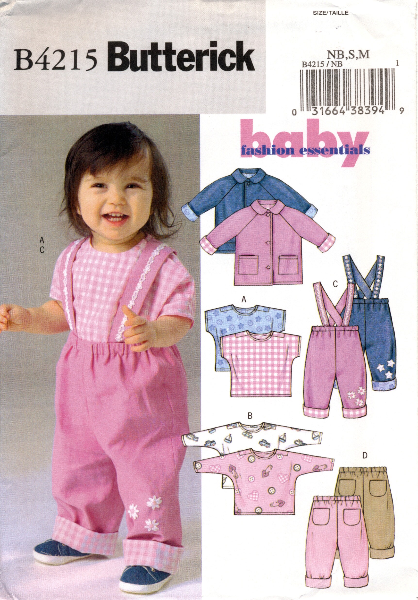 Butterick B4215 Sewing Pattern for Infants Jacket Top Pants and