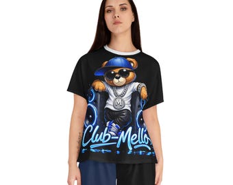 Club Mello Bear Graphic Women's Pajama Set | Mello