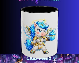Warrior Unicorn with Cupcake Mug | Accent Coffee Mug