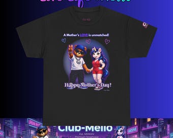 Mutterliebe Cartoon paar Tee | Glückliches Mutter-Tagesherz Design