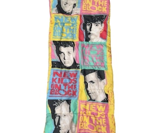 Vintage 1990's New Kids on the Block Sleeping Bag Pop Culture Comforter NKOTB