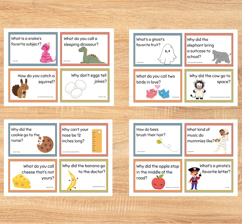 52 Funny Lunch Box Joke Cards for Kids – Printable Lunch Notes With ...