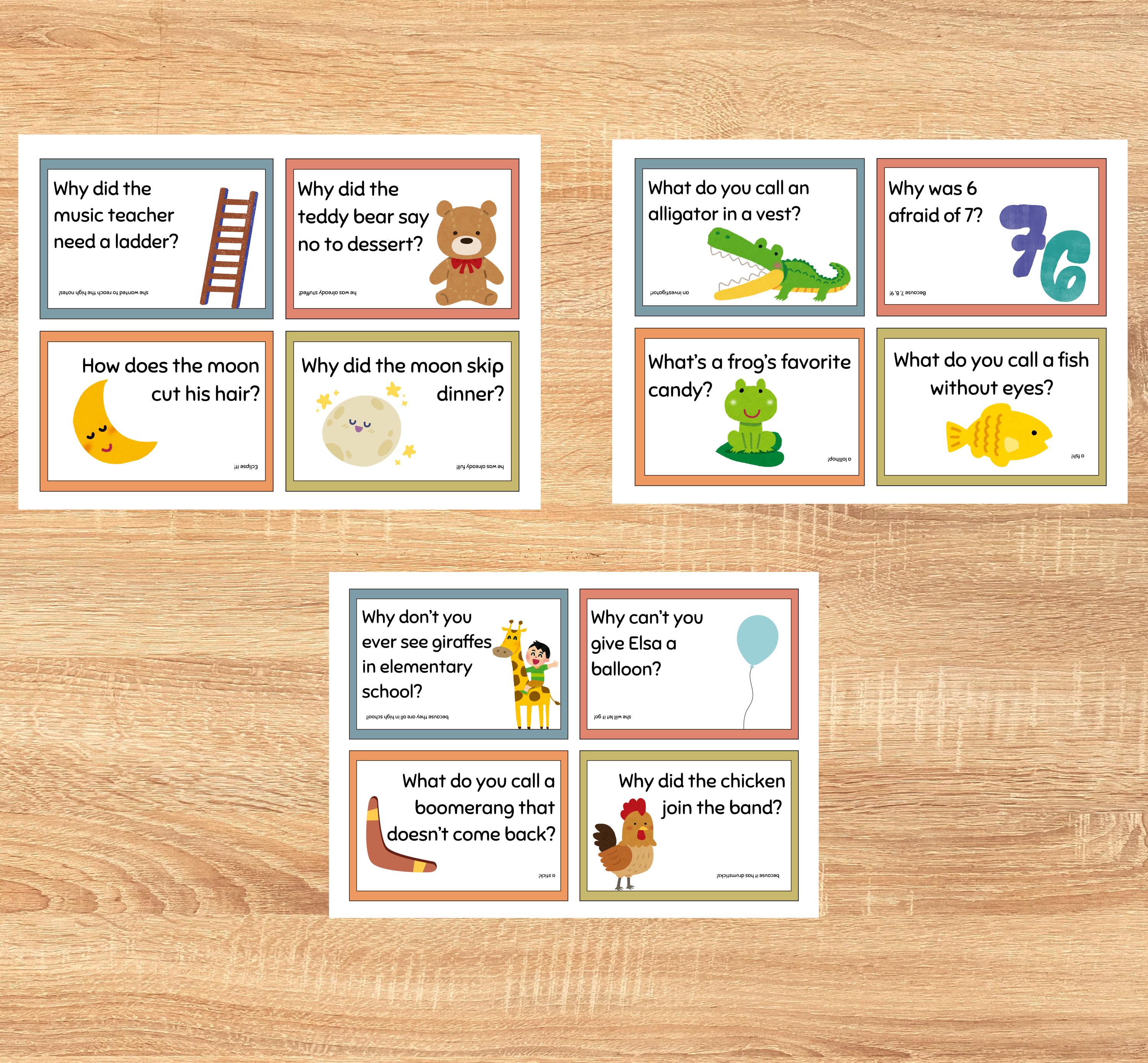 52 Funny Lunch Box Joke Cards for Kids – Printable Lunch Notes With ...