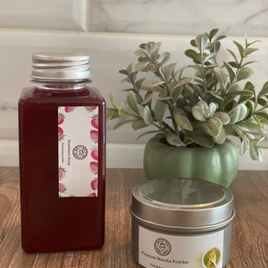 Erdbeere Matcha Milchtee Boba Set Nachfüllen, BEST Geschenk, bis zu 8 Portionen