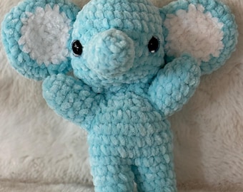 Crochet Elephant Plushie, Soft Amigurumi Toy