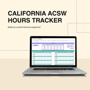 Rastreador de horas ACSW da Califórnia - Criado por uma assistente social recém-licenciada na Califórnia
