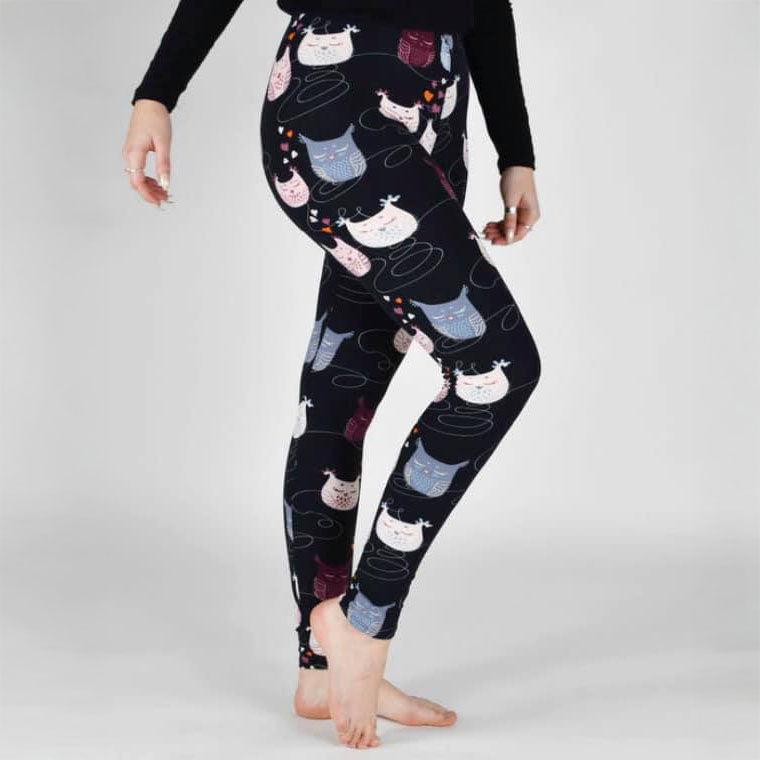 Dreamy Owl Printed Leggings - Adult & Kid Sizes