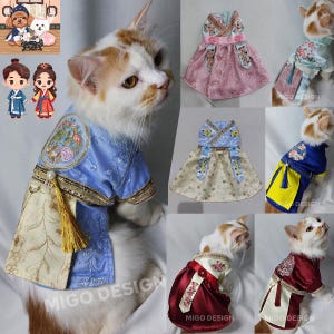 Migo Design 110 Couple Hanbok Korean Cat Dog Rabbit / Pet FurBaby Costume Clothes Apparel Fashion Outfit Dress Suit Shirt