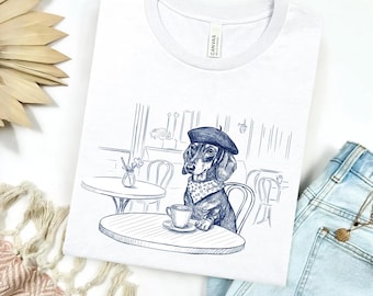 Dachshund Paris T-Shirt: Funny French Dog Mom Shirt