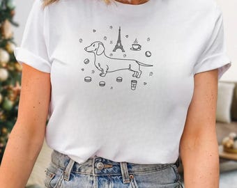 Parisian Dachshund Sweatshirt, French Dog Lover Gift