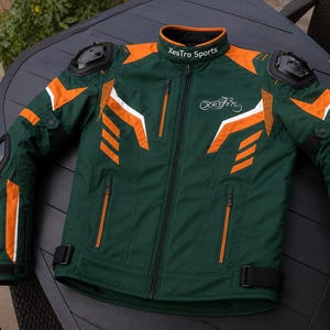 Men's Motorcycle Jacket CE Level 2 Armor, 600D Cordura, Reflective Night Safety, Custom Patch, Removable Waterproof/Thermal Liner