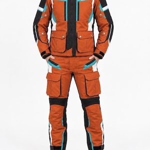 Men's 600D Cordura Motorcycle Jacket & Pants Set | CE Level 2 Armor, Waterproof, Thermal Liners, Stretch Panels