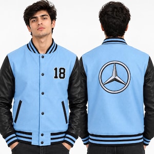 Custom Varsity Jacket, Cowhide Leather, Personalized Patches, Custom colour