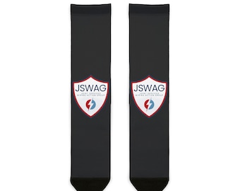 JSWAG Custom Printed Crew Socks, Comfortable Gift for Him/Her, Sports Accessories, Personalized Apparel, Unique Fashion Statement