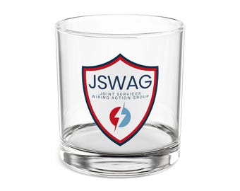 JSWAG Personalized Rocks Glass, 10oz Whiskey Tumbler for Home Bar, Unique Drinkware, Barware for Groomsmen, Birthday, Father's Day