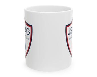 JSWAG Shield Ceramic Mug | Personalized Gift for Coffee Lovers, Office Decor, Team Spirit, Unique Present, Fun Drinks
