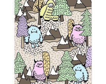 Yeti in the Mountains Poster