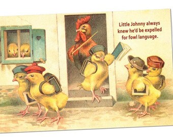 Fowl Language Chick Greeting Card