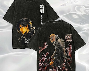 Vintage Horror Zombie Survival Game Graphic Washed Shirt, b0097c7b