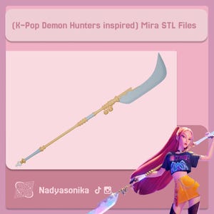 K-pop Demon hunters inspired Miras Spear STL file