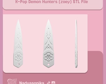 K-pop Demon hunters inspired Zoey Kunai STL file