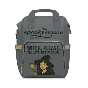 Spooky Mom Diaper Backpack, Halloween Diaper Bag, Haunted Mother Organizer, Witchy Baby Gear, Gothic Mommy Bag, Creepy Nursery Backpack