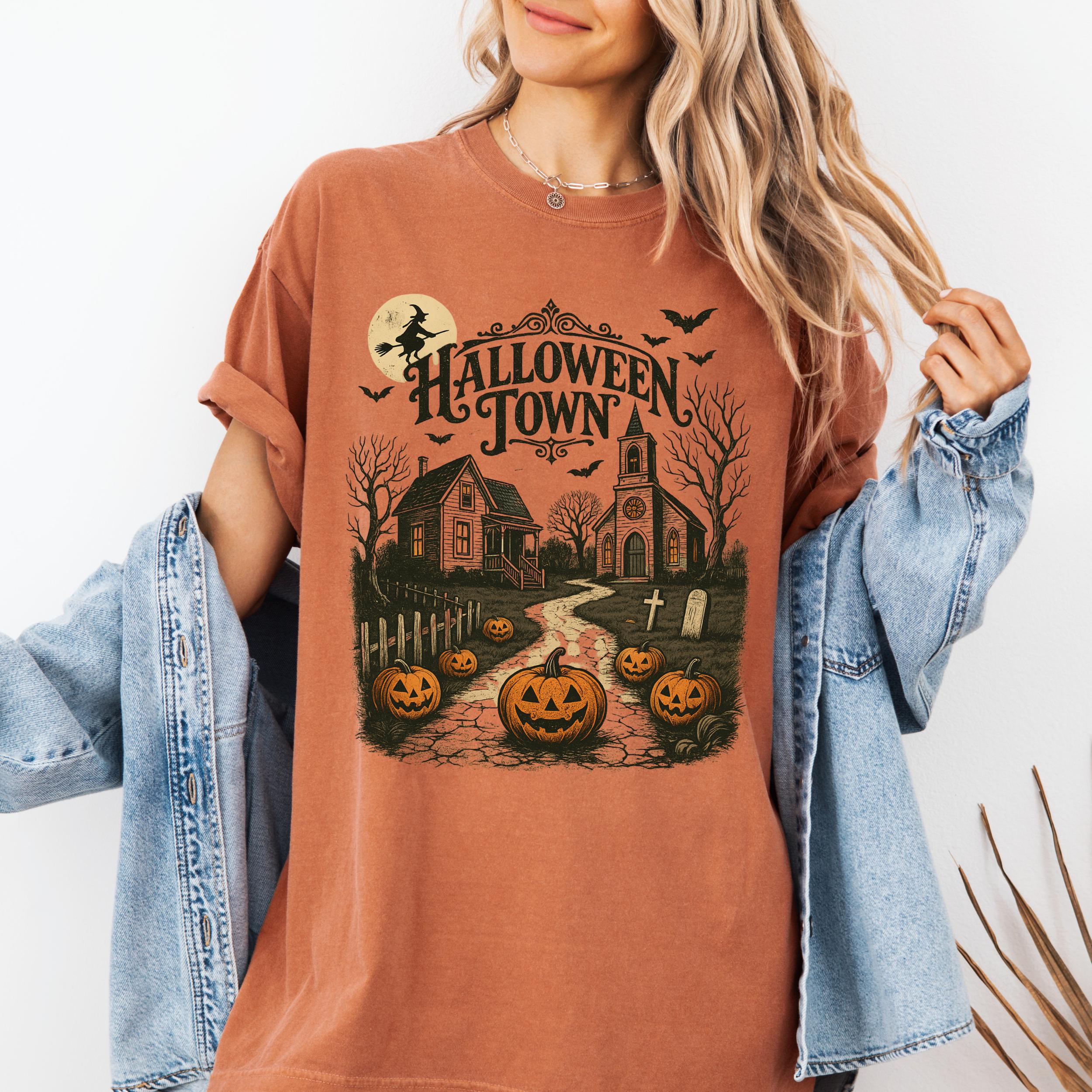 Comfort Colors® Halloweentown Est 1998 ヴィンテージ 90年代スタイル