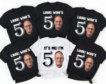 50th Birthday Group Shirts, Turning 50 Birthday Custom Face Shirt, Look Who's Fifty, Personalized 50th Birthday Shirts, 50th Birthday Funny