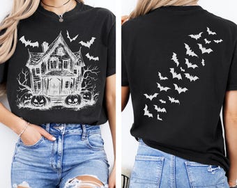 Koszulka Comfort Colors® Vintage Haunted House, Koszulka Halloween, Koszulka Summerween, Koszulka Vintage Halloween, Koszulka Bats, Koszulka Spooky Season