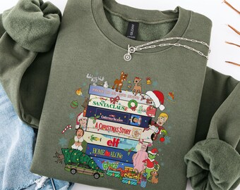 Bluza z kapturem z lat 90. z napisem „Wesołych Świąt”, retro świąteczny sweter, zabawny świąteczny okrągły dekolt, przytulny zimowy sweter, retro świąteczny sweter z kapturem, świąteczny sweter