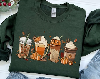 Fall Coffee Sweatshirt, Fall Sweater, Pumpkin Spice Sweatshirt, Cute Fall Sweater, Womens Fall Sweater, Coffee Sweatshirt