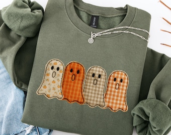 Halloween Geist Sweatshirt, Halloween Geist Shirt, gruselige Saison Pullover, Halloween niedlichen Frauen Outfit, Halloween Geschenk