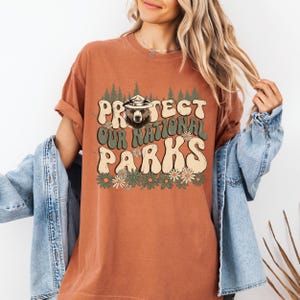 Comfort Colors® Protect Our National Parks Shirt, 2 Sides Environmental Activism Tee, National Park Resist Bear Tee
