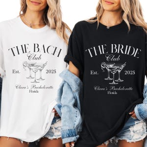 Bachelorette Party Shirts, The Bach Club Bachelorette Shirts, Custom Bachelorette Shirts, Personalized Luxury Bachelorette, Social Club Bach