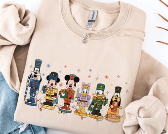 Moletom Quebra-Nozes do Mickey e Amigos, Moletom de Natal da Disney para a Família, Roupa de Natal, Moletom para Viagem de Natal à Disneylândia