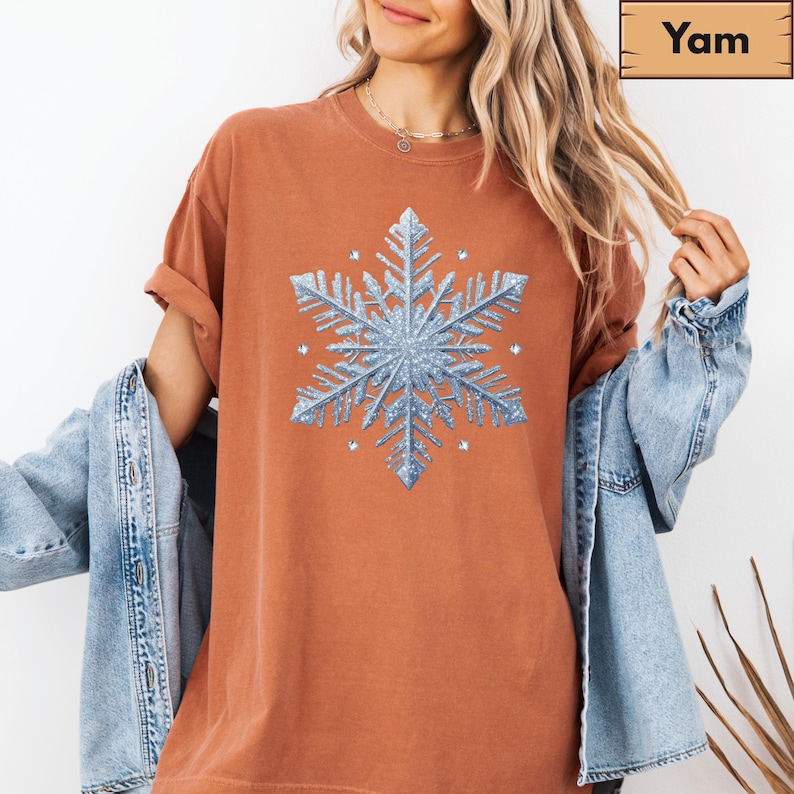 Comfort Colors® Snowflake Shirt, Cool Christmas Shirt, Holiday Party ...