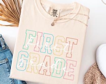 Comfort Colors® First Grade Teacher Shirt, 1st Grade Teacher Shirt, 1st Grade T-Shirt, First Grade TShirt, Elementary School, Teaching Shirt