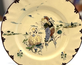 フランスアンティークMontereau プレート フランスアンティーク Creil et Montereau レリーフプレート①