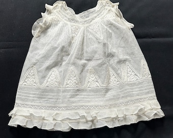 French Antique Baby Dress in Tulle Exquisite