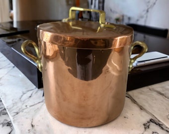 Superb Antique French Hand Crafted Copper Daubiere or Stew Pot