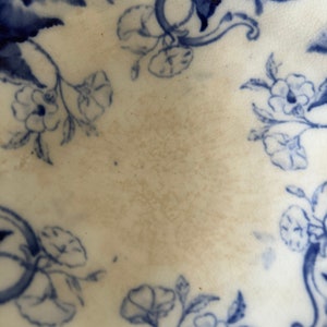 Antique French Compote Blue 'Flora' pattern from Creil et Montereau. image 5