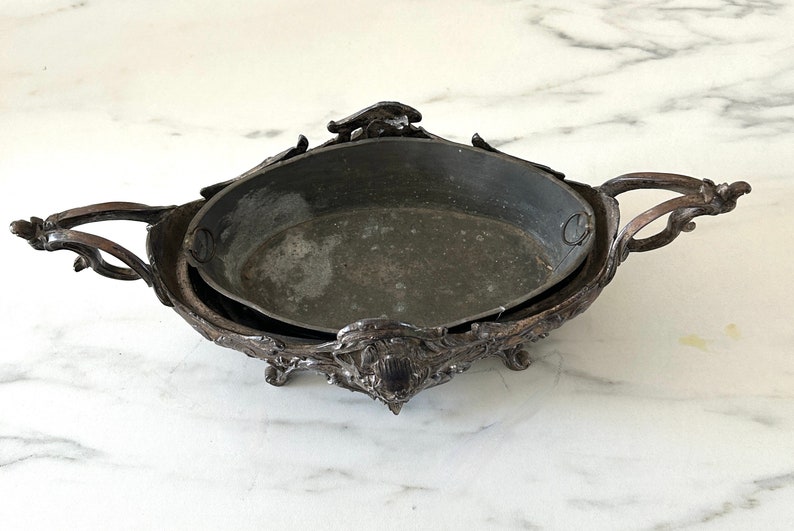 French Antique Metal Jardiniere Planter Belle Epoque image 5