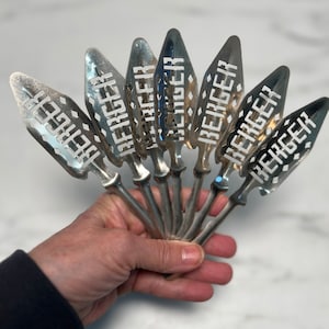 7 Vintage &#39;BERGER&#39; Absinthe Spoons