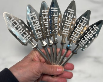 7 Vintage 'BERGER' Absinthe Spoons