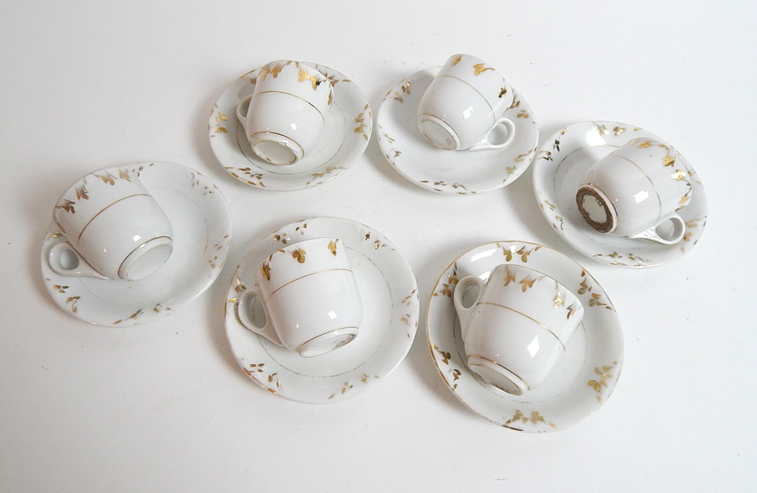 Lot de six tasses Digoin modèle Trouvère