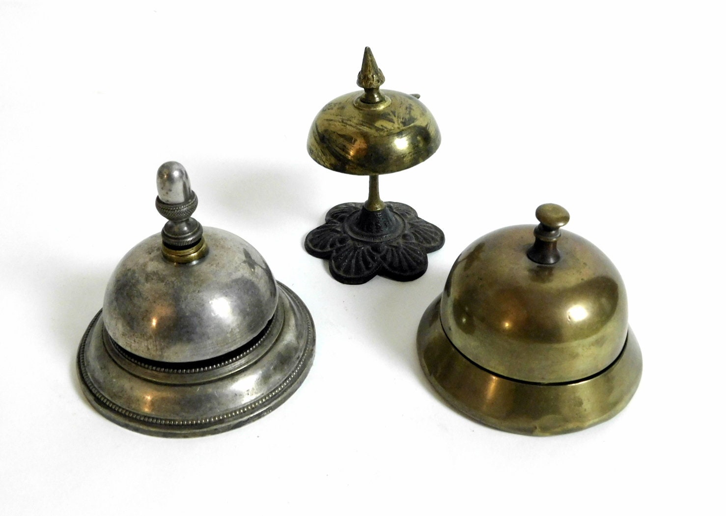 3 Français Vintage Hôtel Bureau Bell