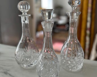 ヴィンテージクリスタルデキャンタ3個1個は「ウォーターフォード