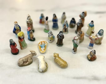 Vintage French Porcelain Feve, Feves (french for “bean”) Tiny